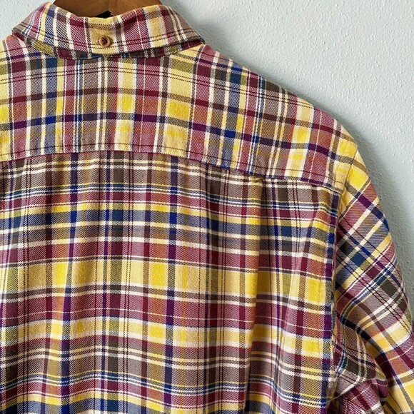 Southern Proper Men's Yellow & Red Plaid The Traditional Fit Flannel - Small - Picture 5 of 12